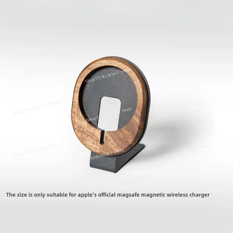 Walnut Wood Modular Charging Stand Fast Wireless Charger Rack Phone Holder Dock Premium Desk Organizer for Home Office Setup