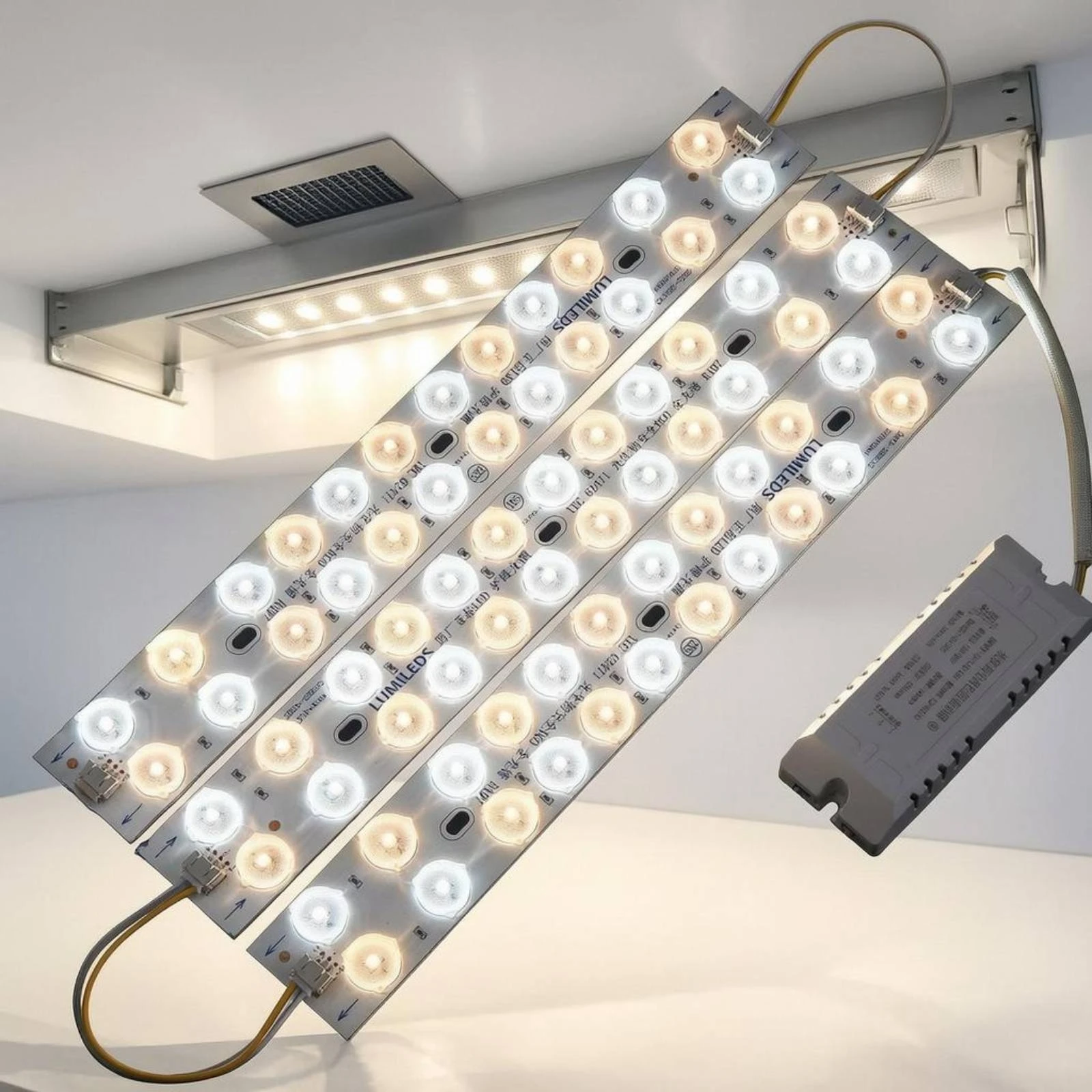 LED Light Strip Assembly Pale Illumination Bar Assembly LED Bar Module Connected Wires Driver Module Installation