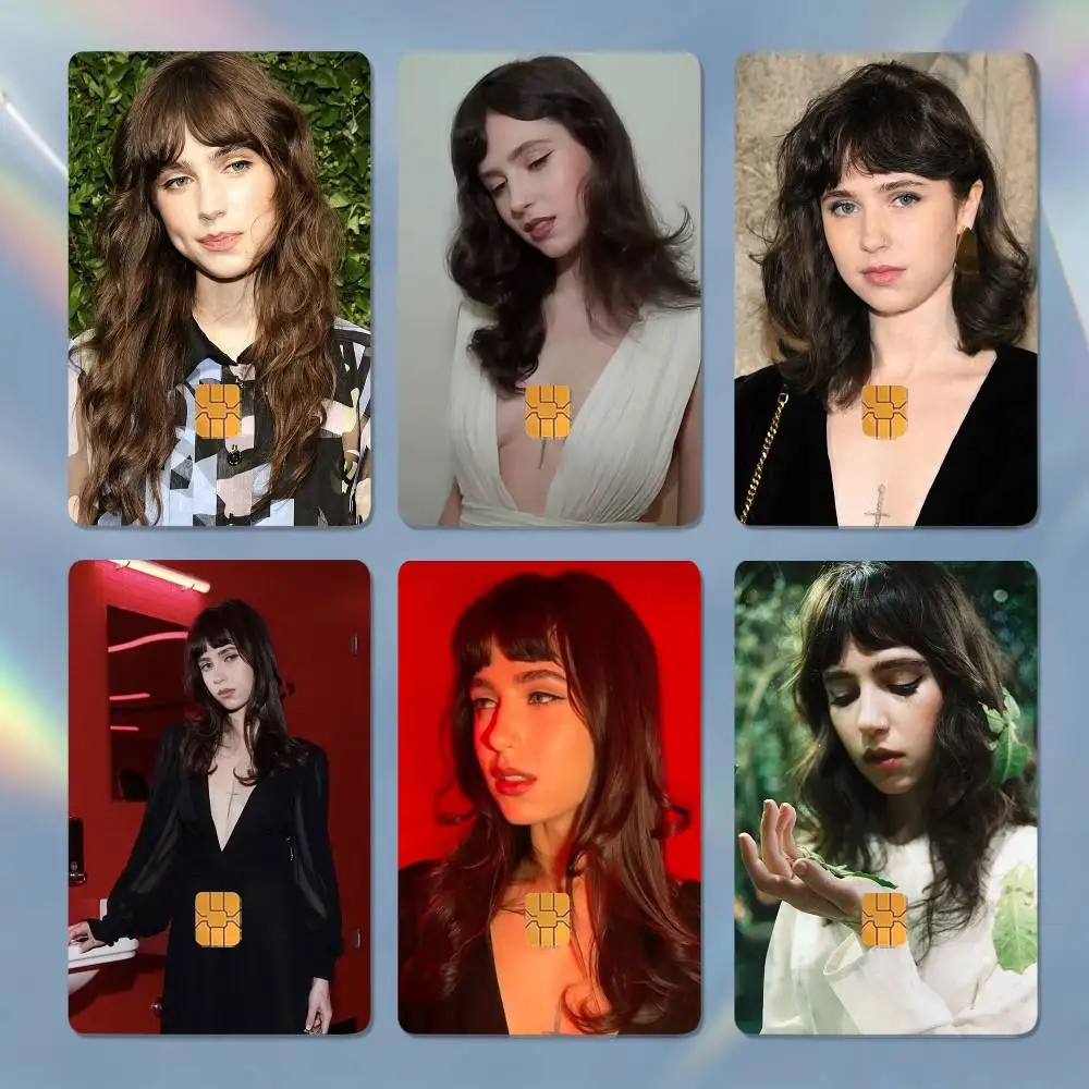 

Charm Singer C-Clairo 4pcs 1Set Laser Holographic Sticker Skin Cover for Credit Bank Debit Card
