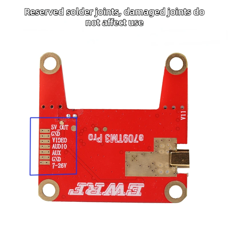 Transmisor de transmisión de imagen tipo torre 5,8g, potencia ajustable de 800mW con micrófono, FPV, accesorios para Dron, transmisión remota