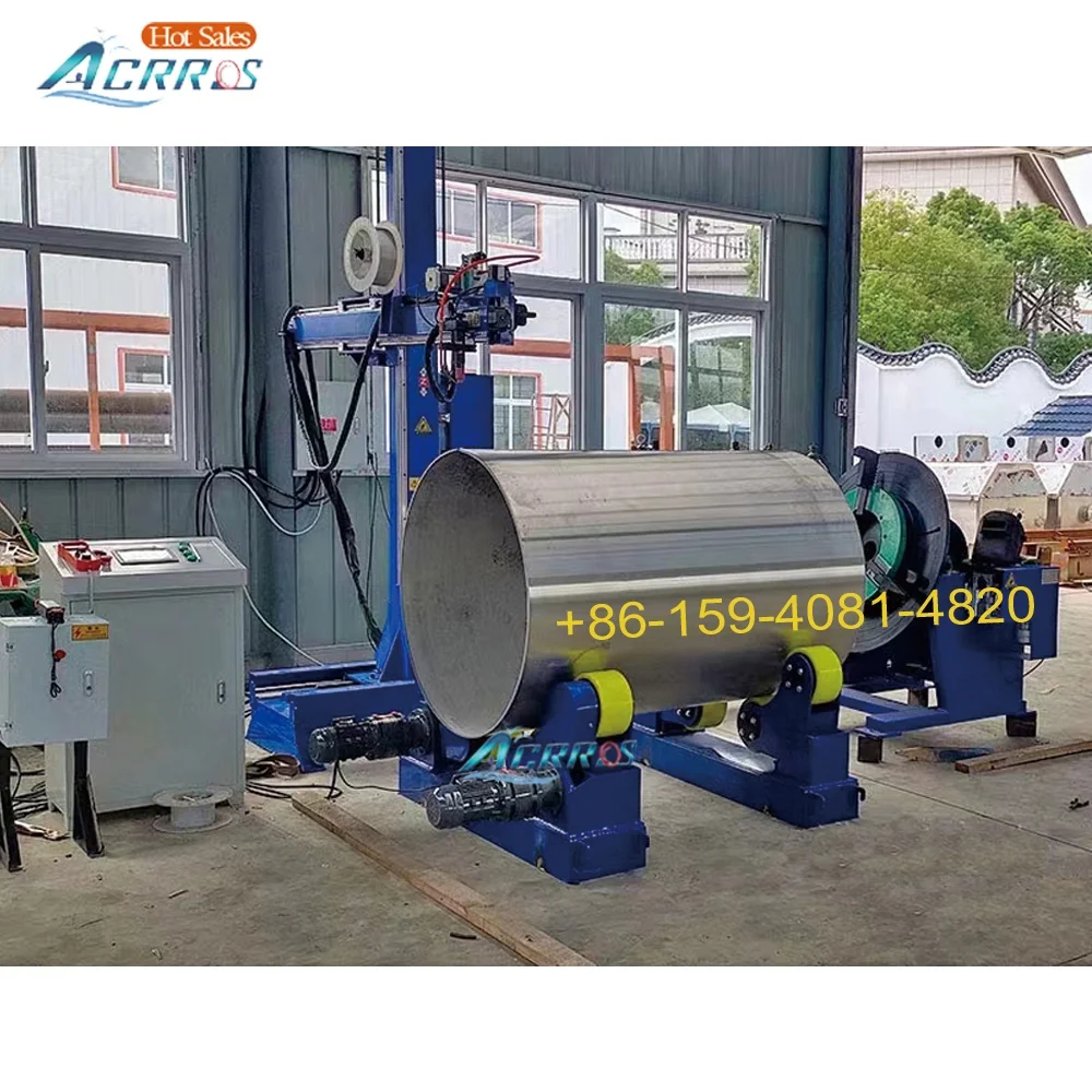 New 1x1m Circle Straight Seam Welding Machine MIG Welding Mode Column Boom Pipe Welding Turntable Manipulator