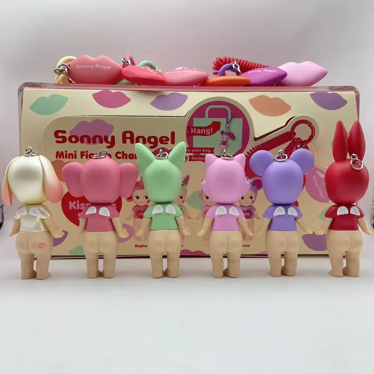 6개 2025 신상 소니 엔젤 키스 시리즈 랜덤박스 귀여운 피규어 캐릭터 장식 미니 피규어 생일 선물