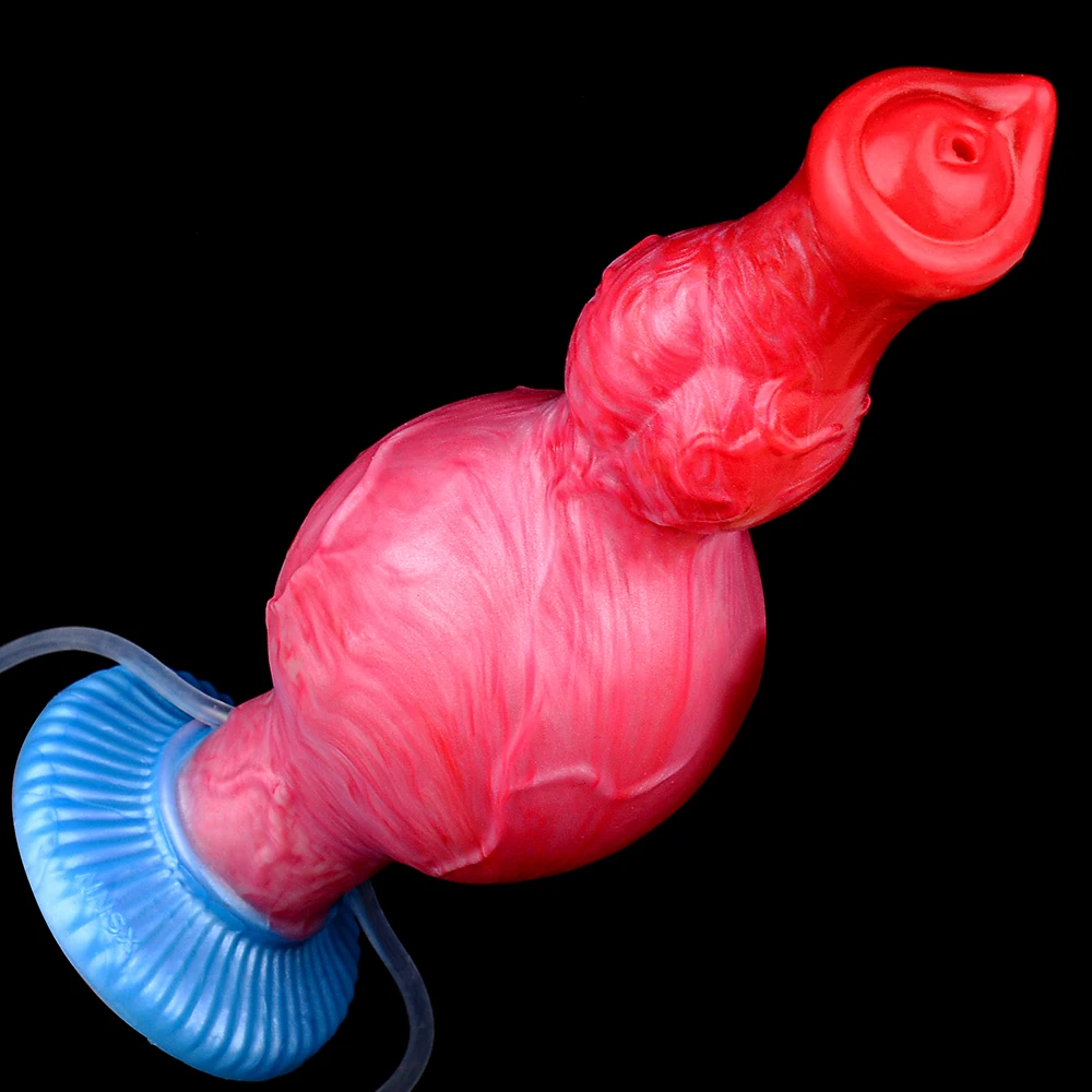 SXXY Large Ejaculation Dildo with Two Knot Inflatable Anal Plug  Squirting Penis Vaginal Masturbation Adult Sex Toys Unisex - view 5