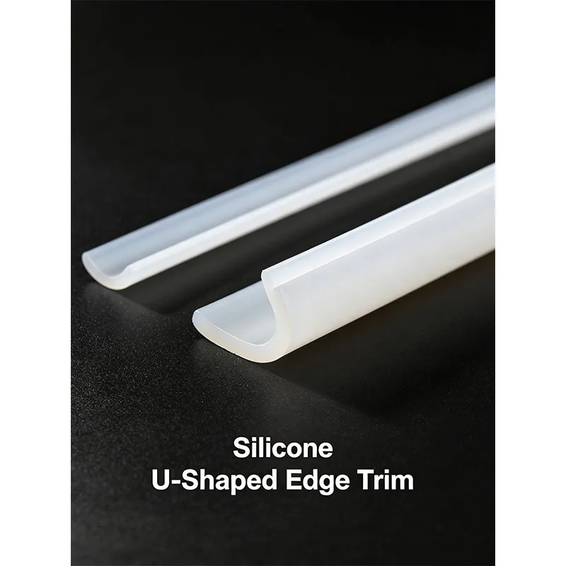 1 Mete -Innovative Top Bubble U Edge Seal Strip Silicone Anti-Shock Wrap Trim For Cabinet Door Glass