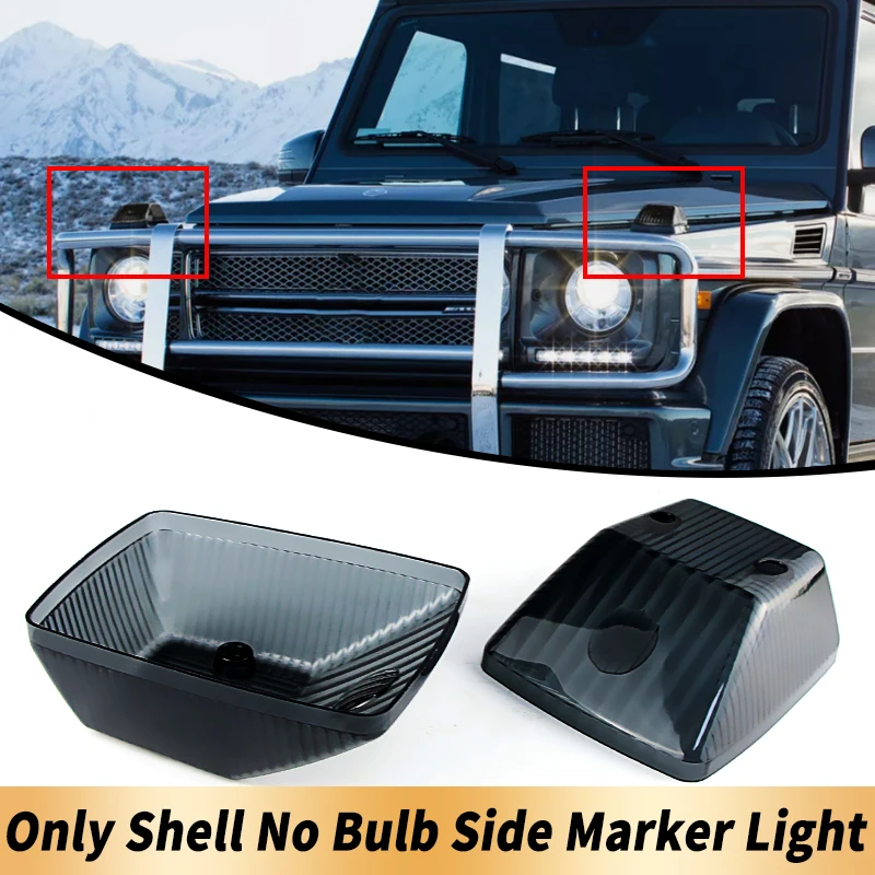

2PCS Plug And Play For Mercedes W463 W461 W460 G-Class 2002-2018 Only Shell No Bulb Front Angle Turn Light Cover Car Accessories