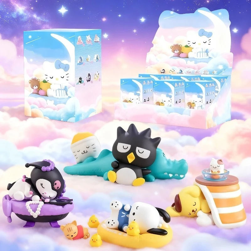 

Sanrio Characters Fall Asleep Series Mystery Box 1PC Blind Box Cute Hello Kitty Doll Birthday Gift Toy