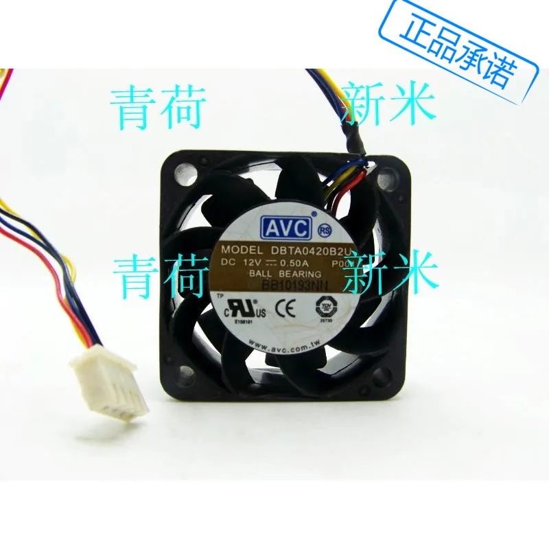 

USED AVC 4020 12V 0.50A ATX CPU DBTA0420B2U-P001 4lines cooling fan