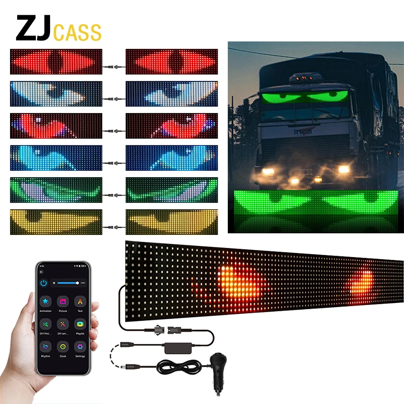 

Devil's Eye LED Truck Sign APP Remote Control scrolling Animation LED Matrix Pixel Panel LED Display Light Car windshield