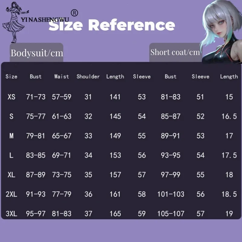 SS13Game disfraz Cyberpunk Cosplay Anime Edgerunners mono Sexy para mujer mono peluca Lucy uniforme de juego de rol coágulo de Halloween