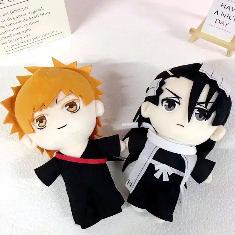 Duman BLEACH peluş ToysKurosaki Ichigo Kuchiki Rukia Kuchiki Byakuya ichigin Gin Cosplay Plushie dolması bebek yılbaşı hediyeleri