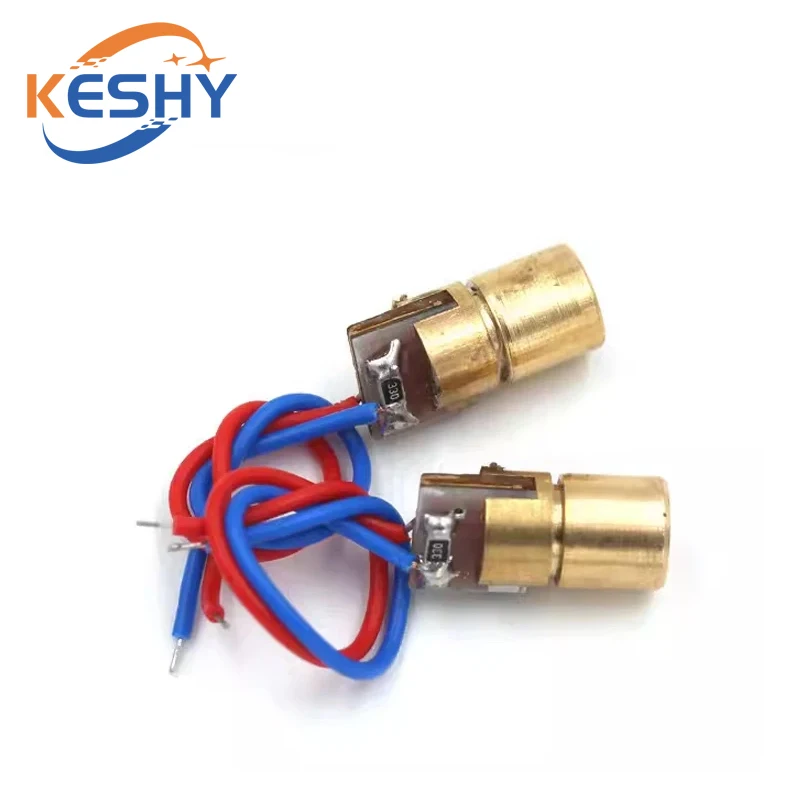 10 قطعة قابل للتعديل مؤشر ليزر صغير ديود ريد دوت ليزر ديود الدائرة 3 فولت/5 فولت 5 ميجا واط 650nm وحدة مؤشر البصر النحاس رئيس