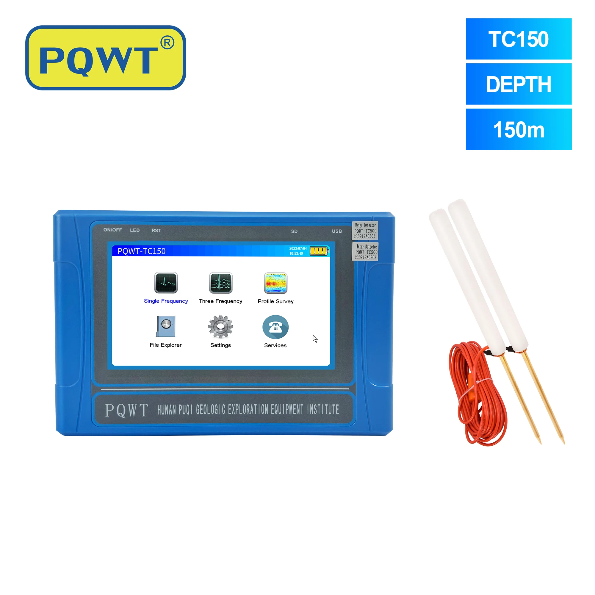 PQWT TC150 Underground Water Detector Geophysical Survey Borehole Drilling Water Finder Detection Machine