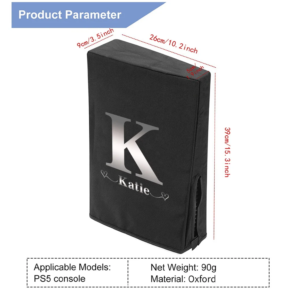 شخصية مخصصة اسم PS5 وحدة التحكم الغبار غطاء مقاوم للماء المضادة للخدش ألعاب الملحقات غطاء المنتجات المخصصة