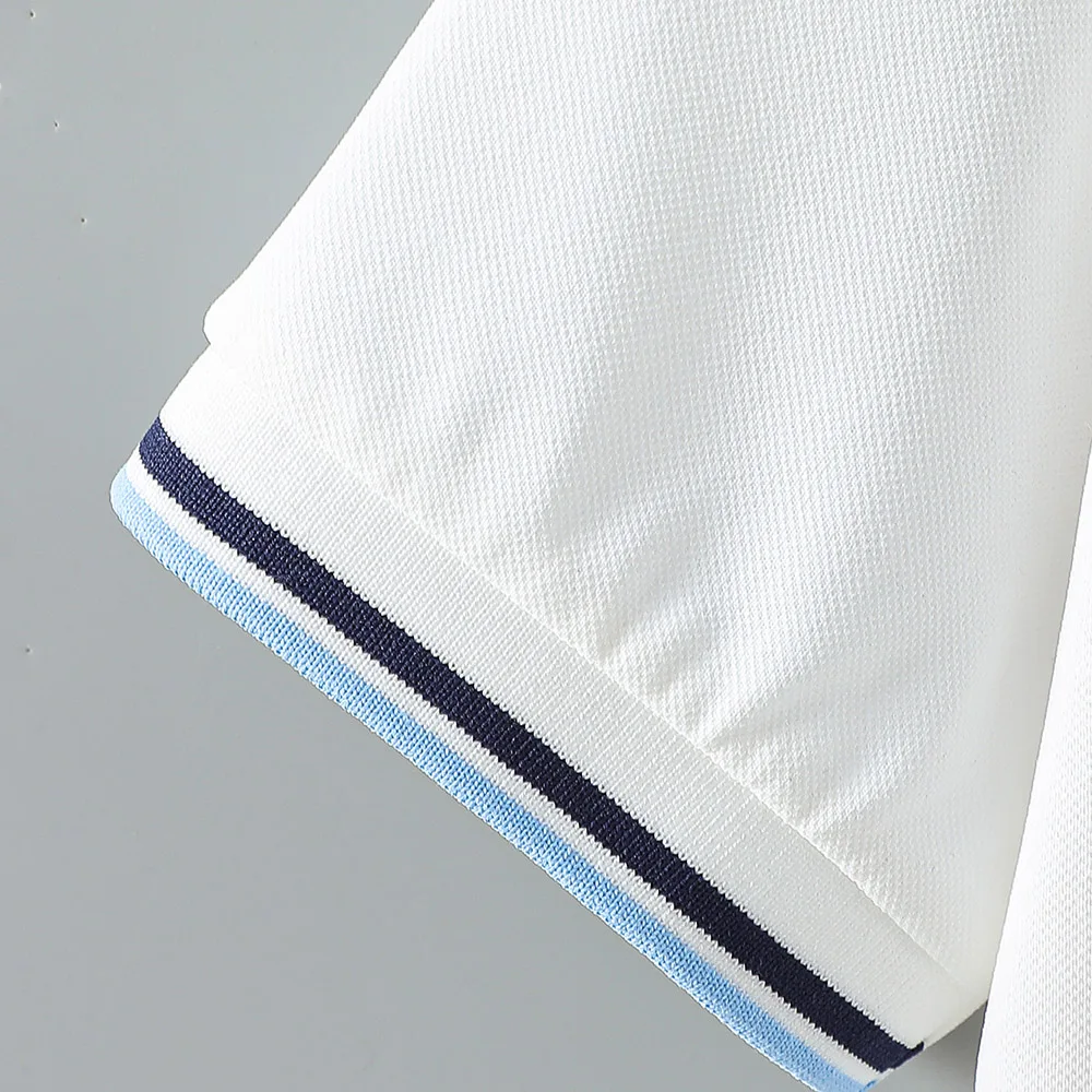 Jungen-Poloshirt 5-12 Jahre Sommer Segelboot-Stickerei Kurzarm-T-Shirt Kinder Gestreiftes Revers Atmungsaktives Lässiges Schul-T-Shirt – Detail 9
