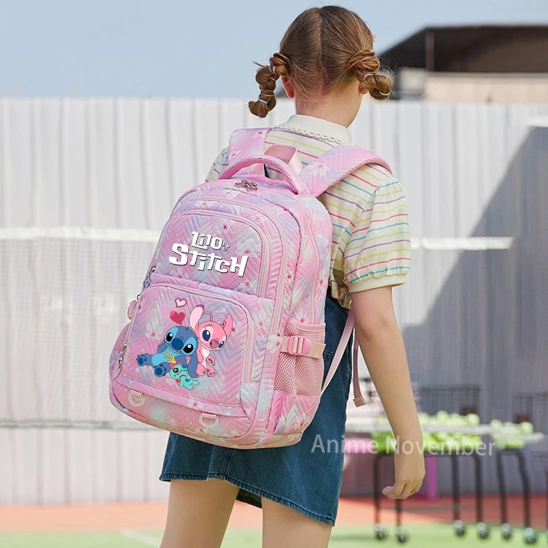 Disney Lilo Stitch Backpack for Girls Back To School Bookbag Child Teenage Student Mochila Waterproof Women Rucksack Laptop Bag