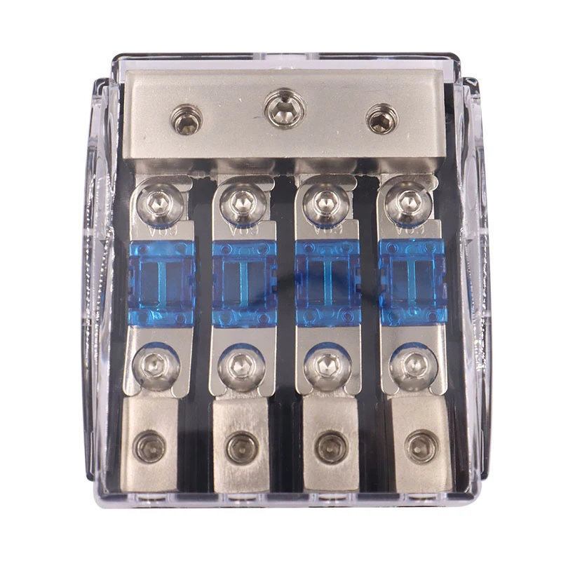 Zinc Alloy Nickel Plating Mini Fuse Holder Stereo Audio AFS Fuse Holder Power Distribution Block Fuse Box Car Audio Modification