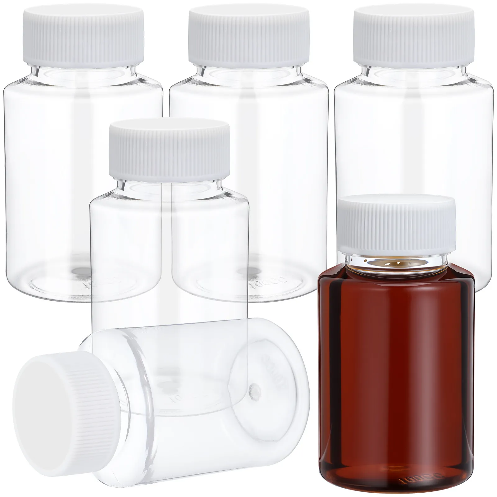

6Pcs 100Ml Sampling Bottle for Oil Sample Clear Reagent Vials with Caps Lab Chemical Resistant Container Bottle for Oil