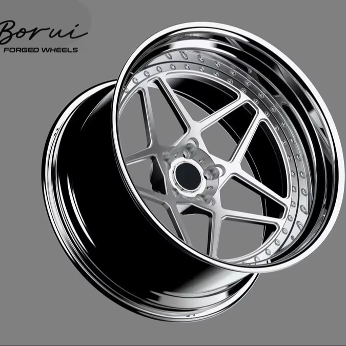 

Borui Aluminum Alloy 5x114.3 5x112 X120 18 19 20 21 22 Inch Racing Car Forged Rims For Audi For Benz For BMW For Lamborghini