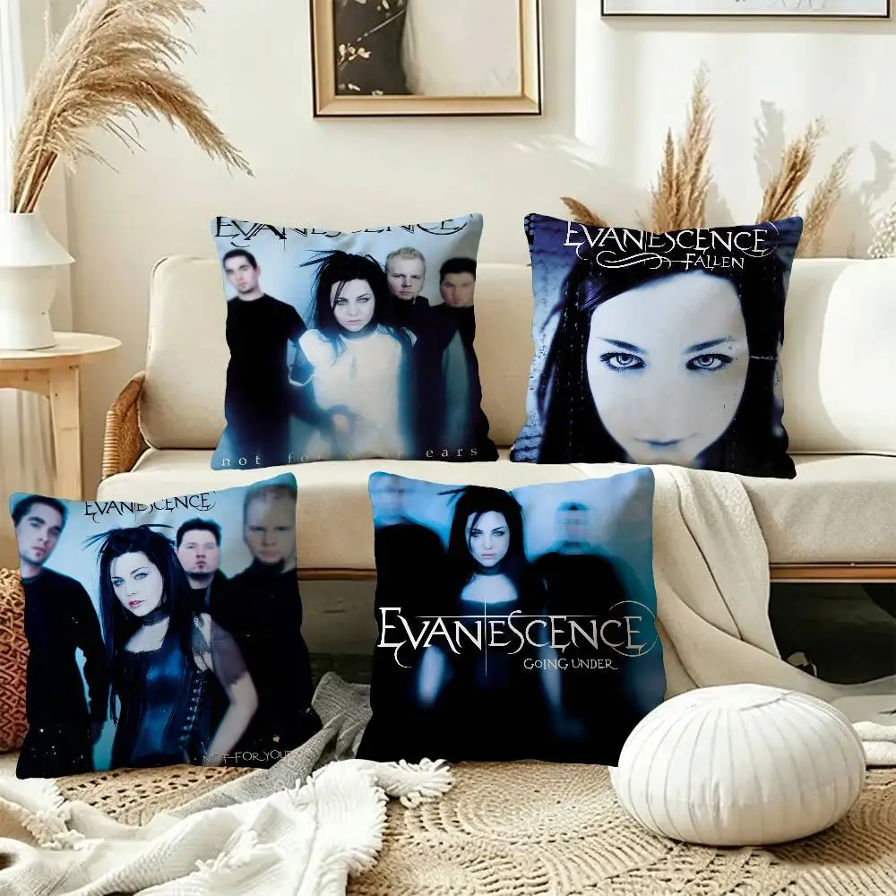 E-Evanescence Band Cushion Cover Car Throw Pillow Case For Sofa Car Christmas Gift 40x40cm 45x45cm