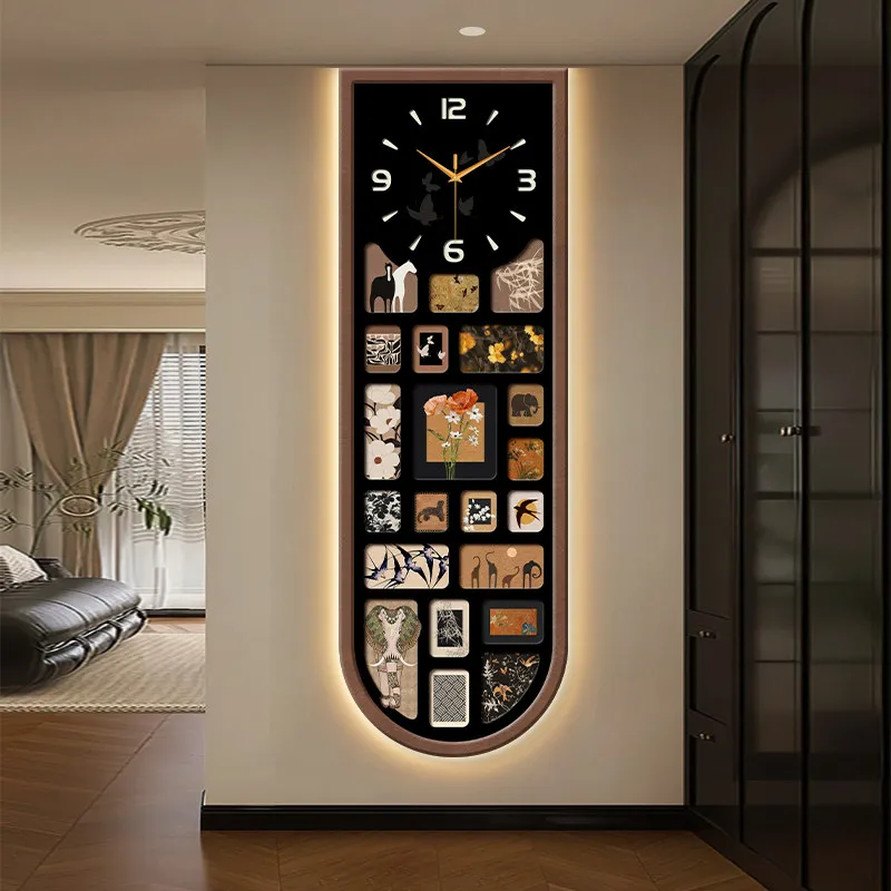 Vertical Security Wall Clock Unique Japanese Style Bedroom Digital Wall Clock Decor Luxury Aesthetic Reloj De Pared Decorations