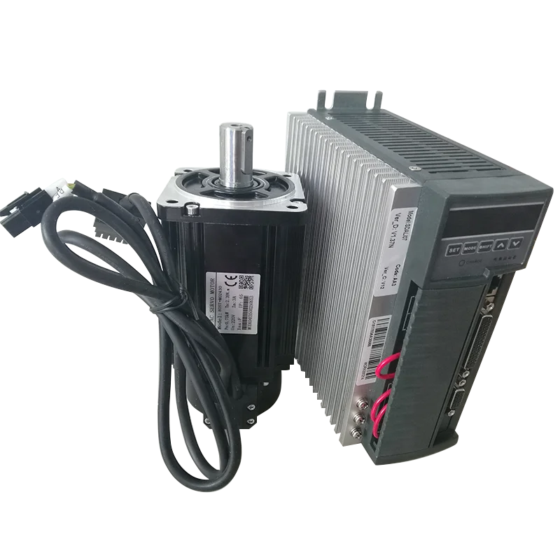 Servo motor ac 750w 220 volts 80st rohs 3 fases ac monofásico máquina de balanço servomotor 750w 0,4kw 400w 3000rpm com driver
