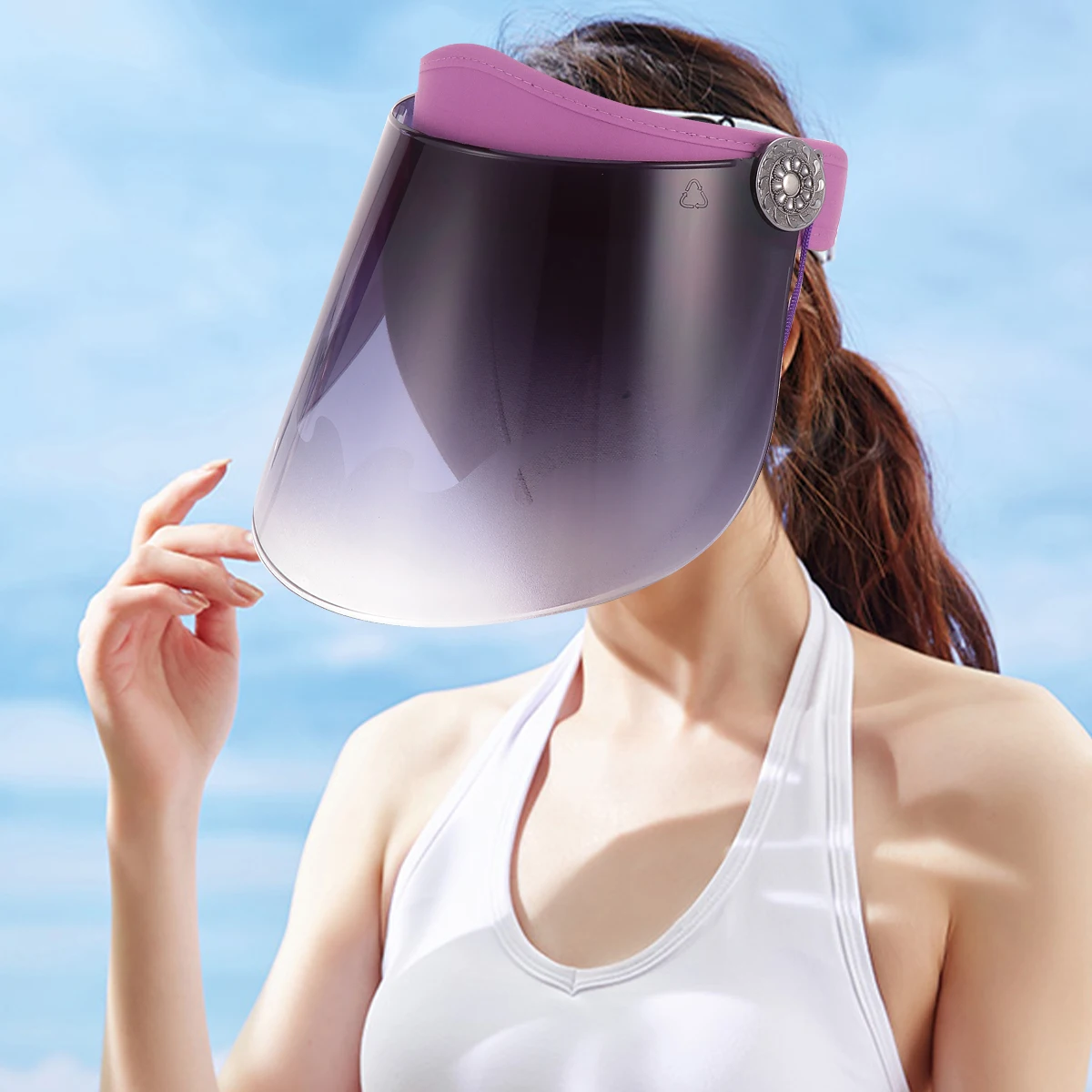 

Womens Sun Protection Hat Face Cover for Sun-proof Bucket Uv Beach Cap Outdoor Hats Lens