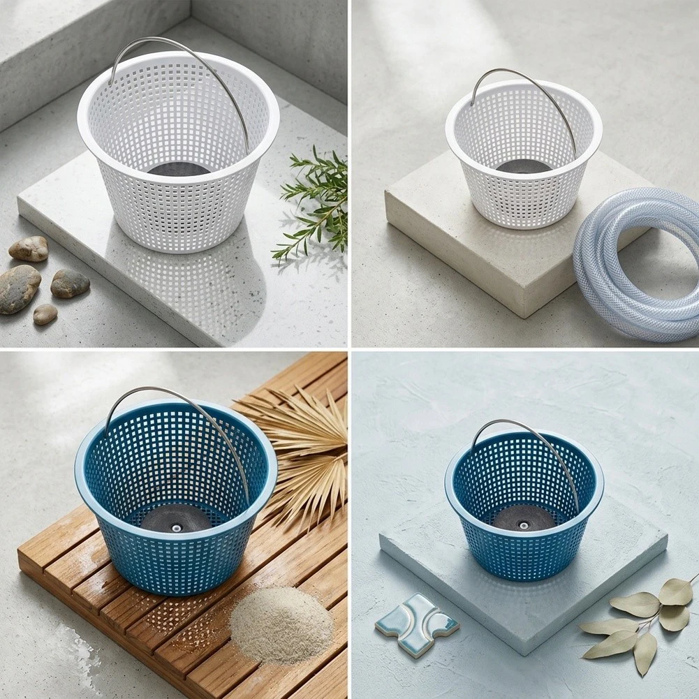 Stainless Steel Handle Pool Skimmer Basket Replacement For Hayward SP1070 For Pentair U-3 Efficient Debris Filter