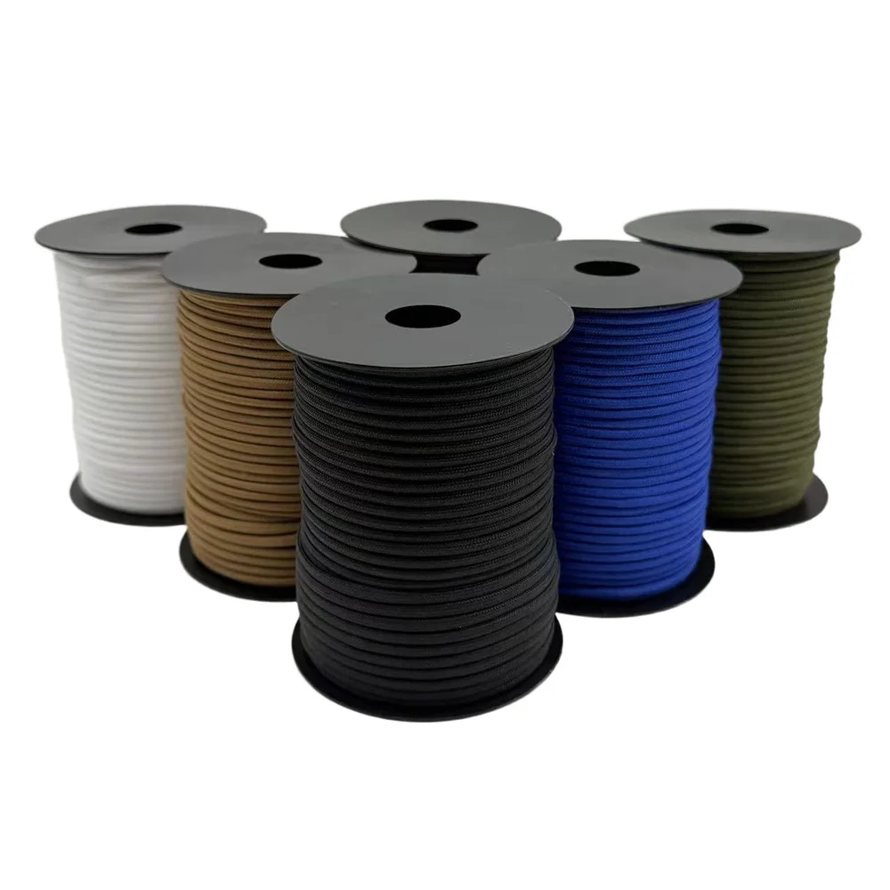 

50-метровая катушка, 7-жильный паракорд, веревка для выживания на открытом воздухе, кемпинга, для пеших прогулок и экстренной помощи, браслет «сделай сам», плетение и многоцелевой шнур NA157S