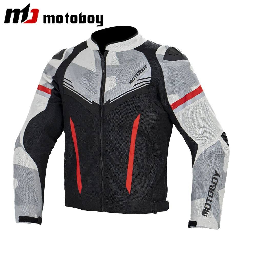 Men Motorcycle Jacket  Waterproof Breathable Vintage Motorcycle Bike Clothing Wearable Motorcycle Gear Four Seasons