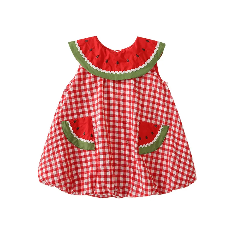

Summer Baby Girls Casual Dresses Sleeveless Princess Dress Cotton Mesh Skirt Clothing Sweet Cute Toddler Outfit 1-3 years