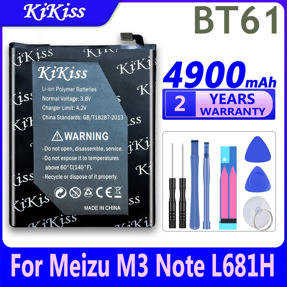 

Аккумулятор KiKiSS BT61 для Meizu Meizy M3 Note M3note L681H L681 L/M3 Note M681 M681H M