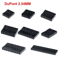 20PCS 2.54mm Single Row Dupont Plastic Shell Plug Dupont Connector 2/3/4/5/6/7/8/9/10/20 Pin Housing Connector