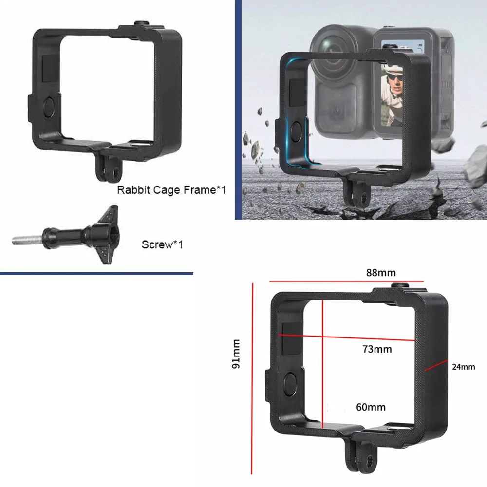 

Tripod Selfie Mount Adapter for DJI Osmo Nano Protective Frame Cage Kit with 2-Claw Interface Action Camera Accessories