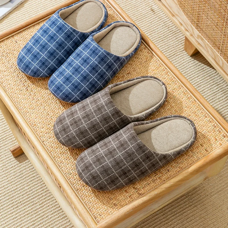 

Men's Autumn&Spring Home Anti-skid Slippers, Lightweight and Quiet Sleeping Bedroom Male Comfortable Home Shoes for All Seasons