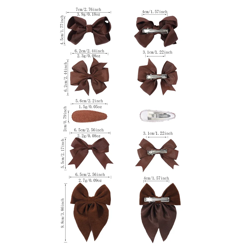 10 قطعة/المجموعة الانحناء مشبك شعر مجموعة للفتيات الخريف الشتاء الملمس موضة الهدايا اليدوية الاطفال Bowknots دبابيس الشعر الطفل إكسسوارات الشعر
