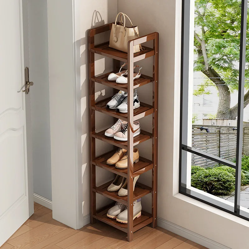Simple shoe rack saves space for home door indoor rental house multi-storey dormitory small narrow shoe cabinet storage artifact