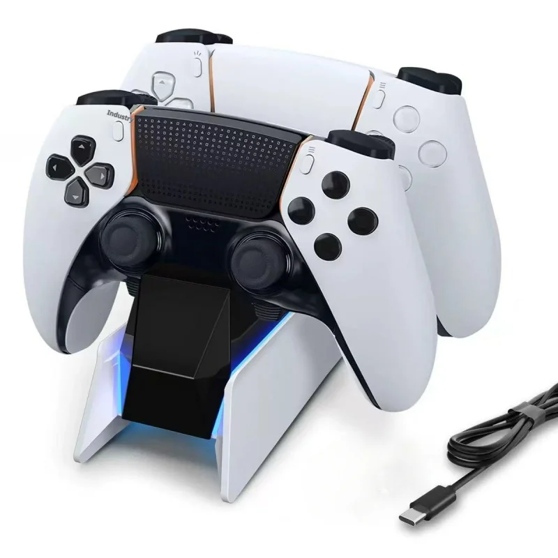 Station de charge double Type-C pour PS5, station de charge double, support de chargeur pour manette de jeu sans fil DualSense pour PlayStation 5