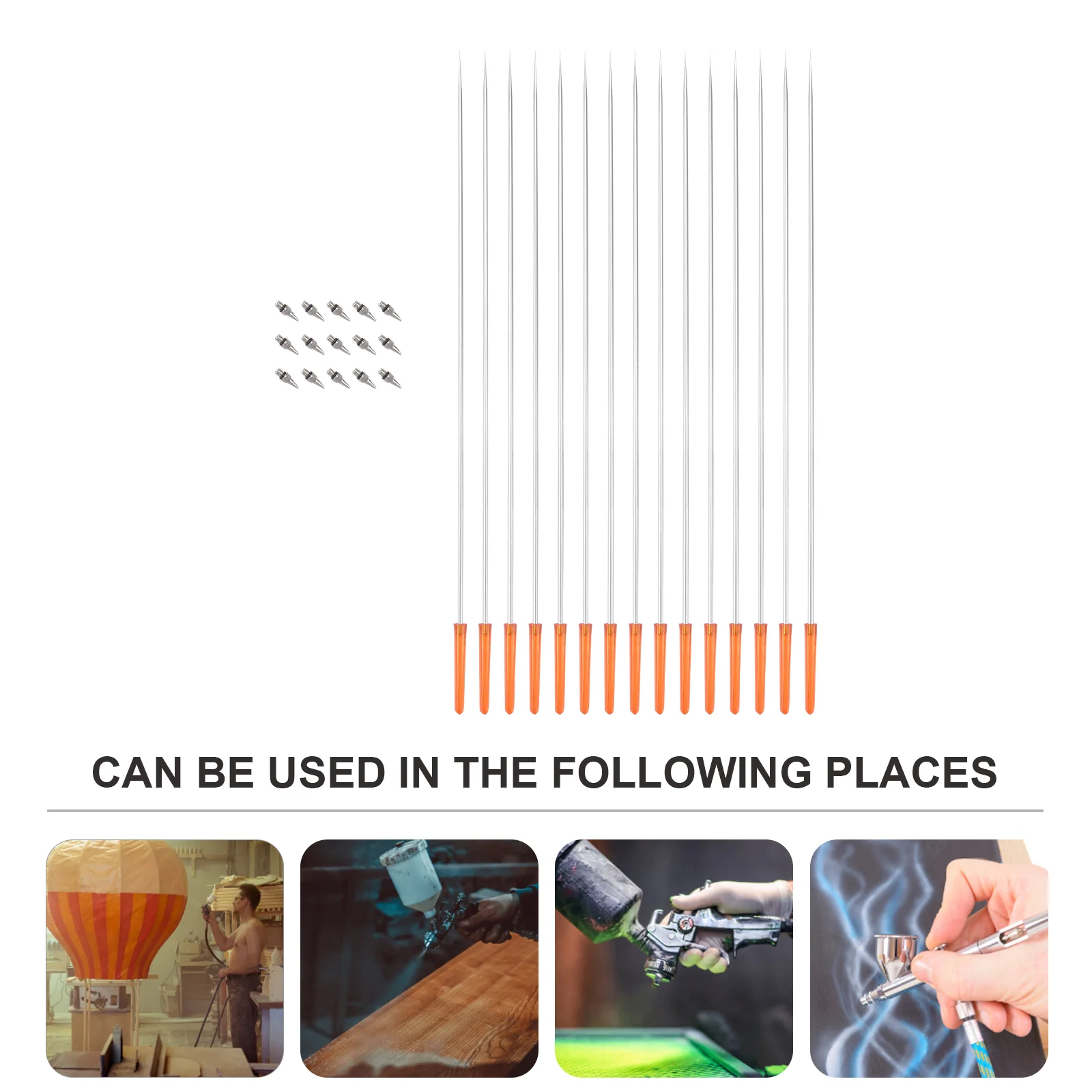 1 Set/Total 10pcs 02mm Nozzles + Needles for Airbrush (Random Color)