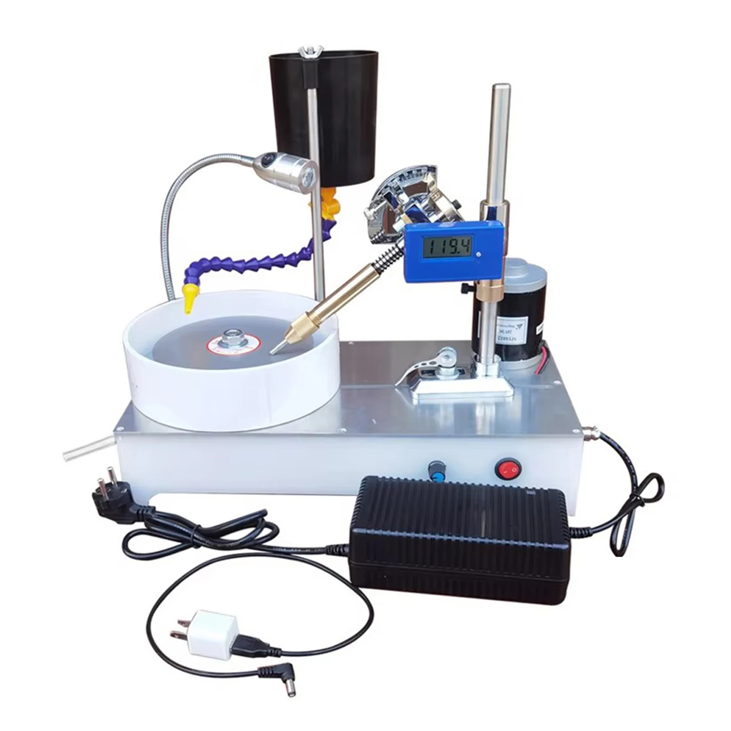 

120W 2800RPM Gemstone Grinding Faceting Machine Faceted Jewelry Polishing Machine Polisher Flat Grinder Lapidary Machine