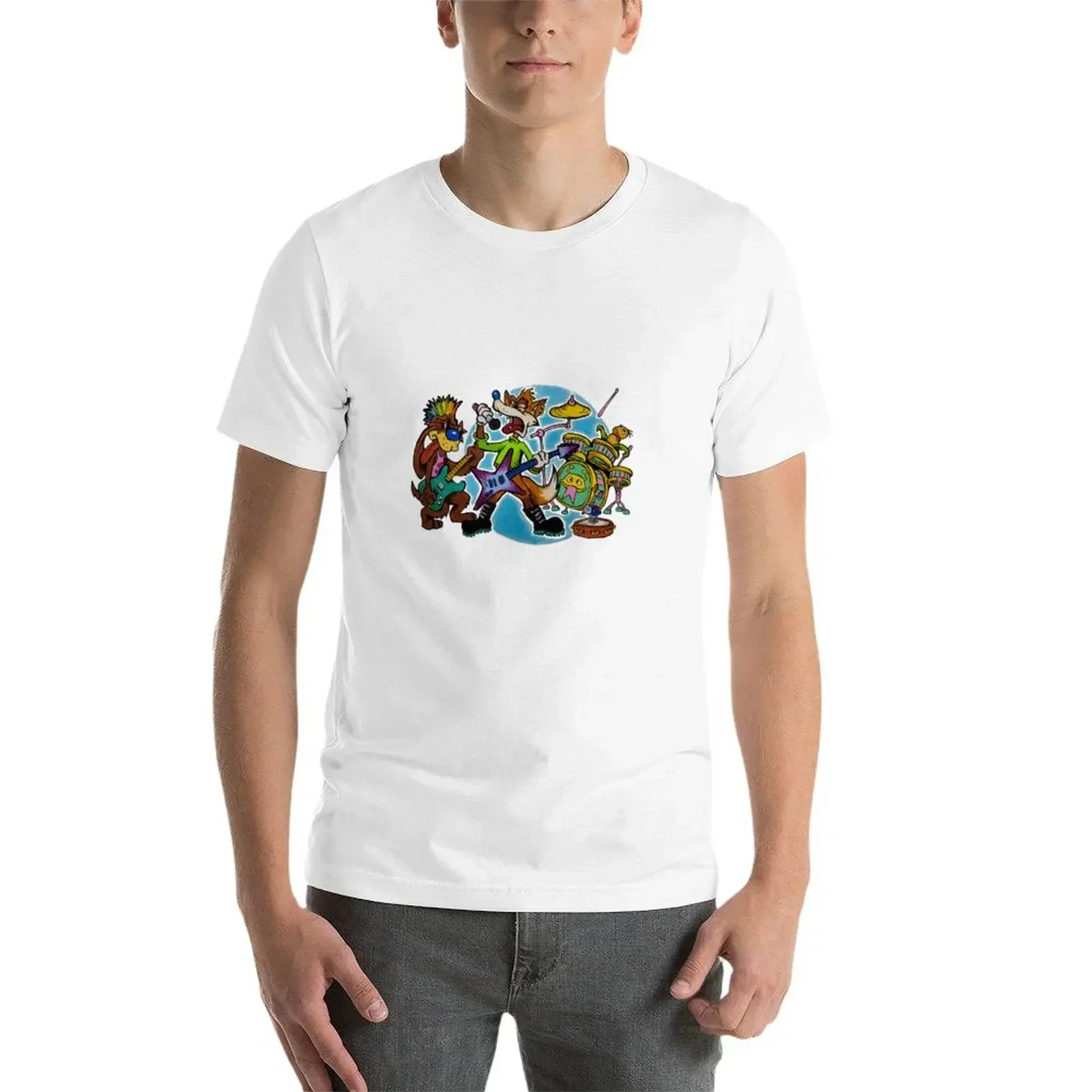 Tonytoons Rock Band T-Shirt Shirts Grafisch T-Shirt Zomerkleding Heren Witte T-Shirts