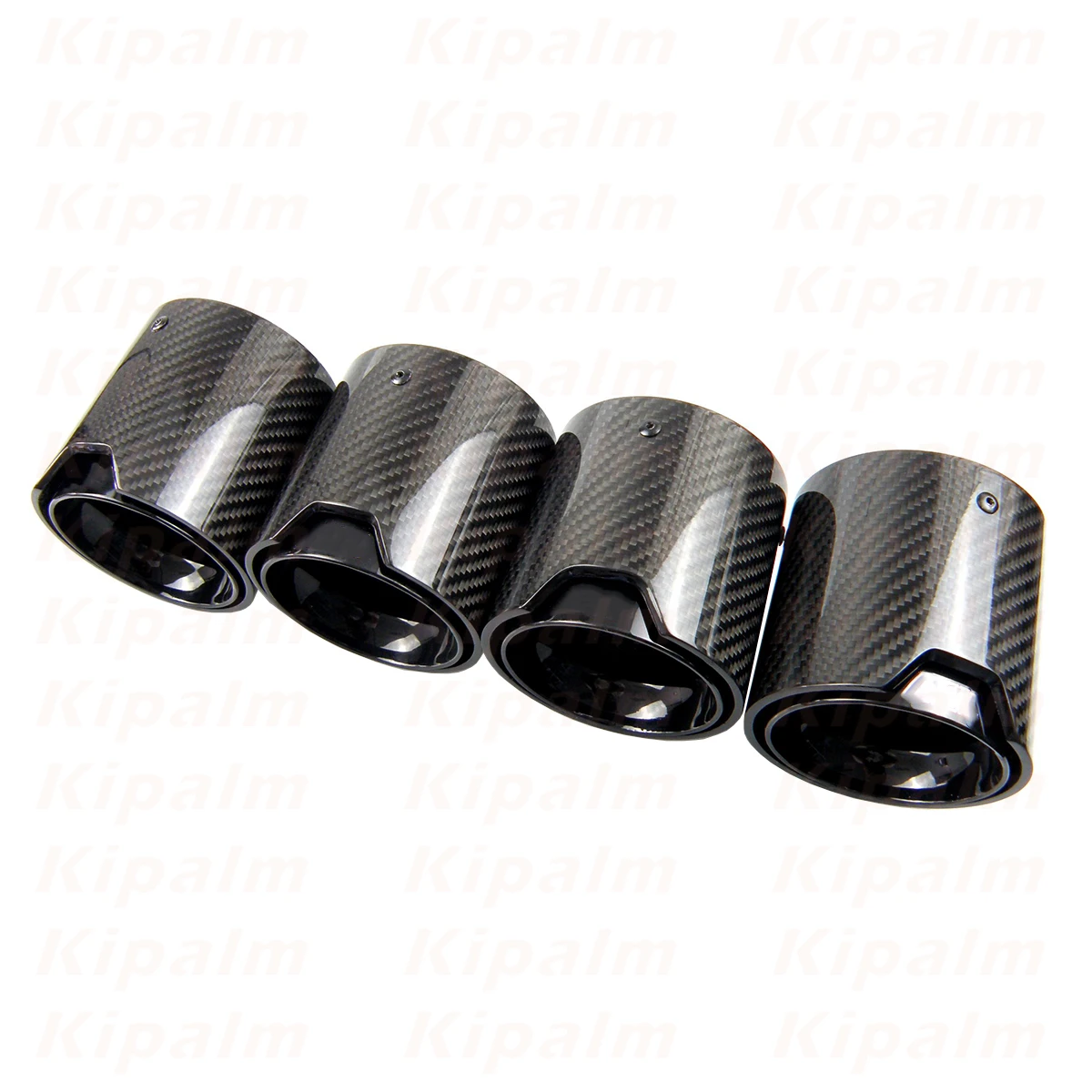 4 Pieces M Performance stainless steel inner pipe and glossy Carbon Fiber Exhaut tip for M5 F90