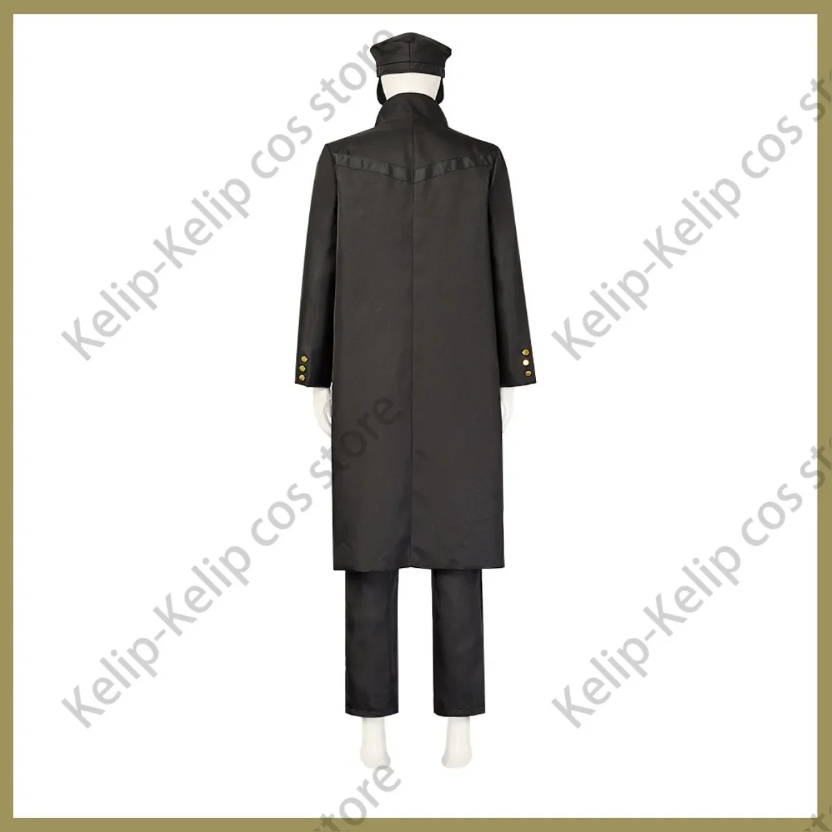 أزياء أنيمي جوجو الغريبة للمغامرة حجر المحيط كوجو جوتارو أزياء تنكرية ستار بلاتينيوم معطف أسود شعر مستعار موحد بدلة الهالوين للرجال