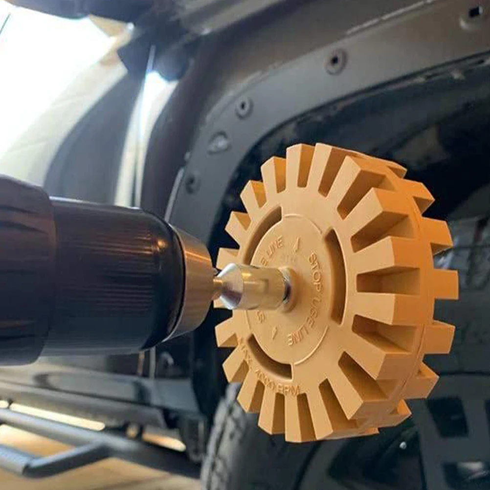 

2pcs Eraser Wheel Glue Remover Sticker Vinyl Tool For Car Truck Durable Rubber Metal Paint Removal Gear Auto Repair Tool