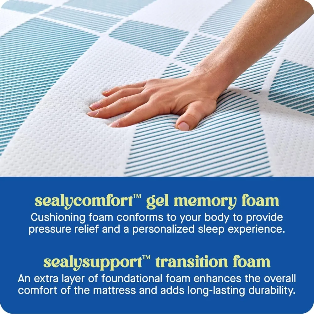 

Dreamlife 12" Foam Mattress-in-a-Box, Queen, SealyComfort Gel Memory Foam, Support Transition Foam