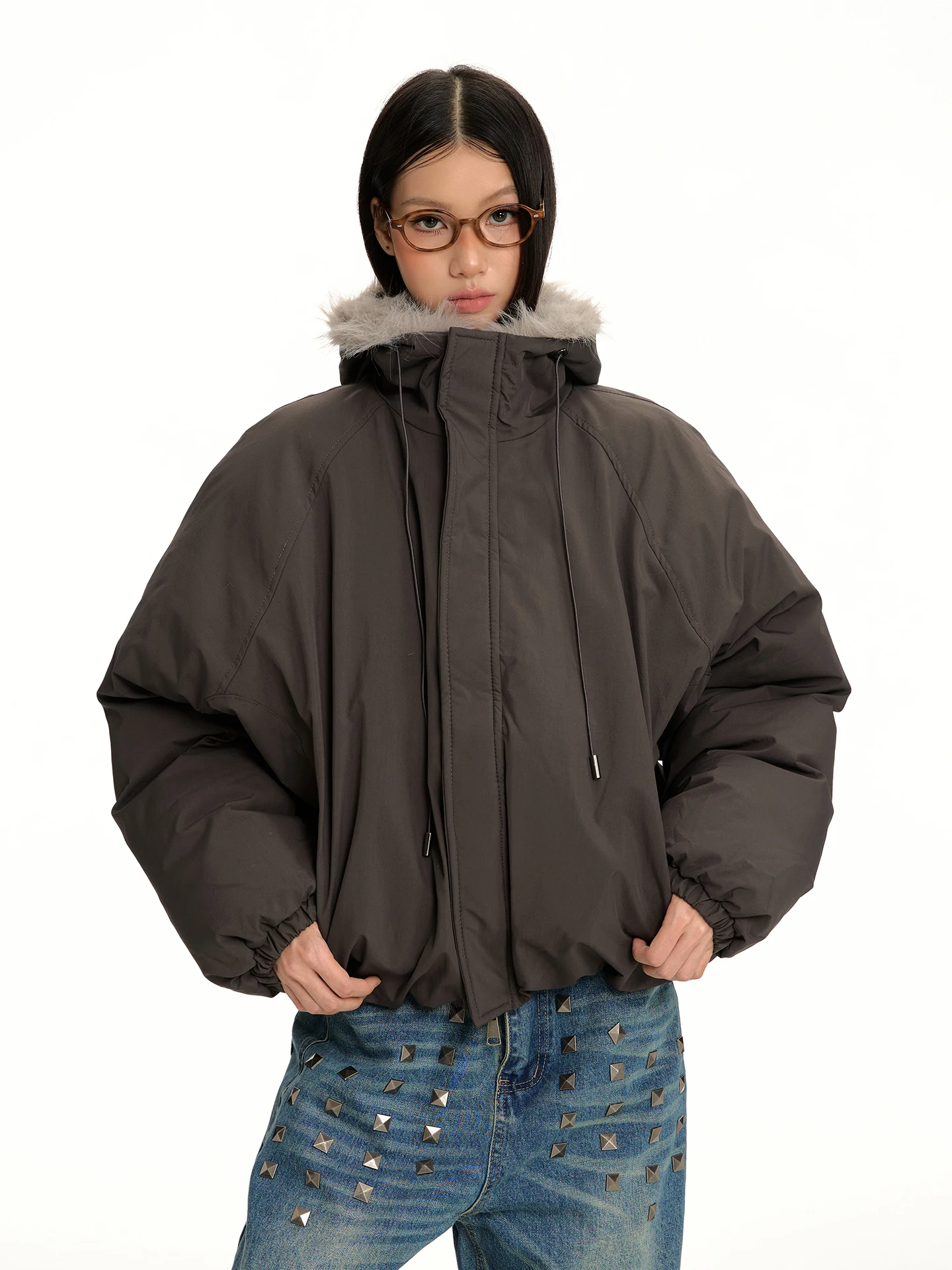 

Женская утепленная куртка-пуховик VAT American Casual Plu Warm Bread Jaet с капюшоном, простая, высококачественная, в стиле Mountain Eagle, хлопковая, зимняя