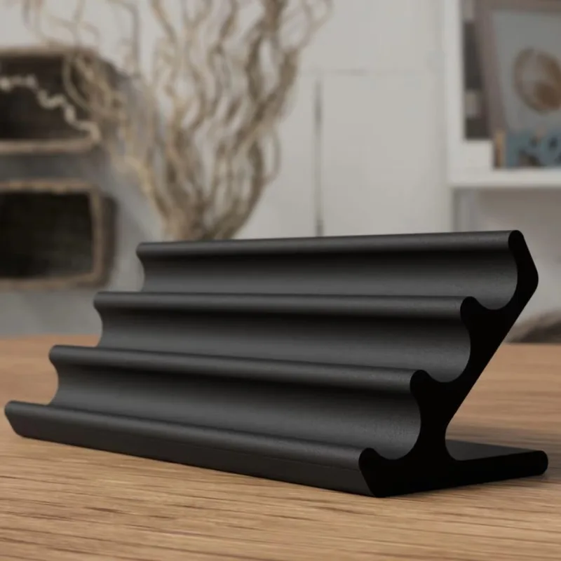 3D Printed Modern Minimalism Style Three Floors Pen Stand Black Color Office Pen Holder Desktop Organizer Creative Home Gift