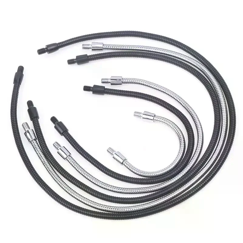 LED M4 Black Silver Microphone Positioning Hose Two External Teeth M4 Flexible Snake Tube