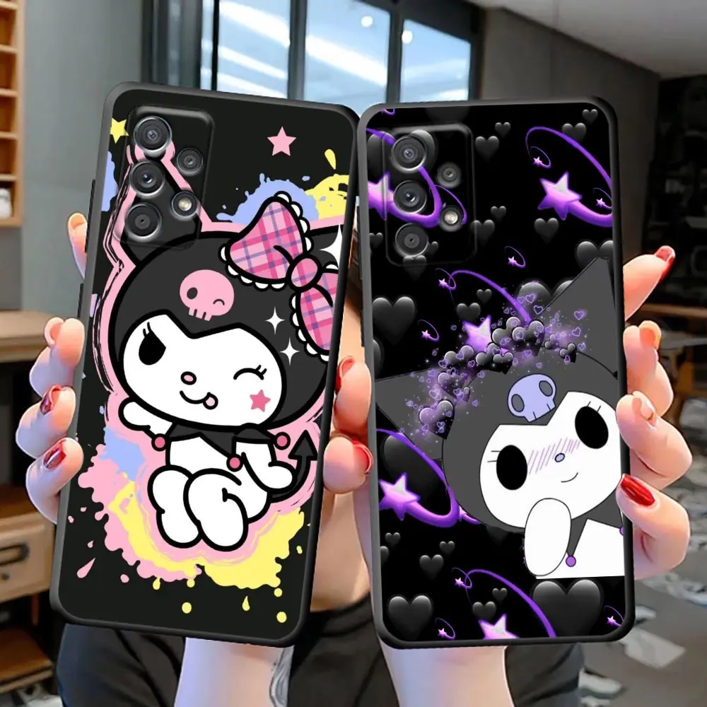 Funda Coque Case For Samsung Galaxy S23 S22 S21 S20 FE S10 S24 LITE S9 PLUS ULTRA 5G Phone Case Capa Cartoon S-Sanrio K-Kuromi