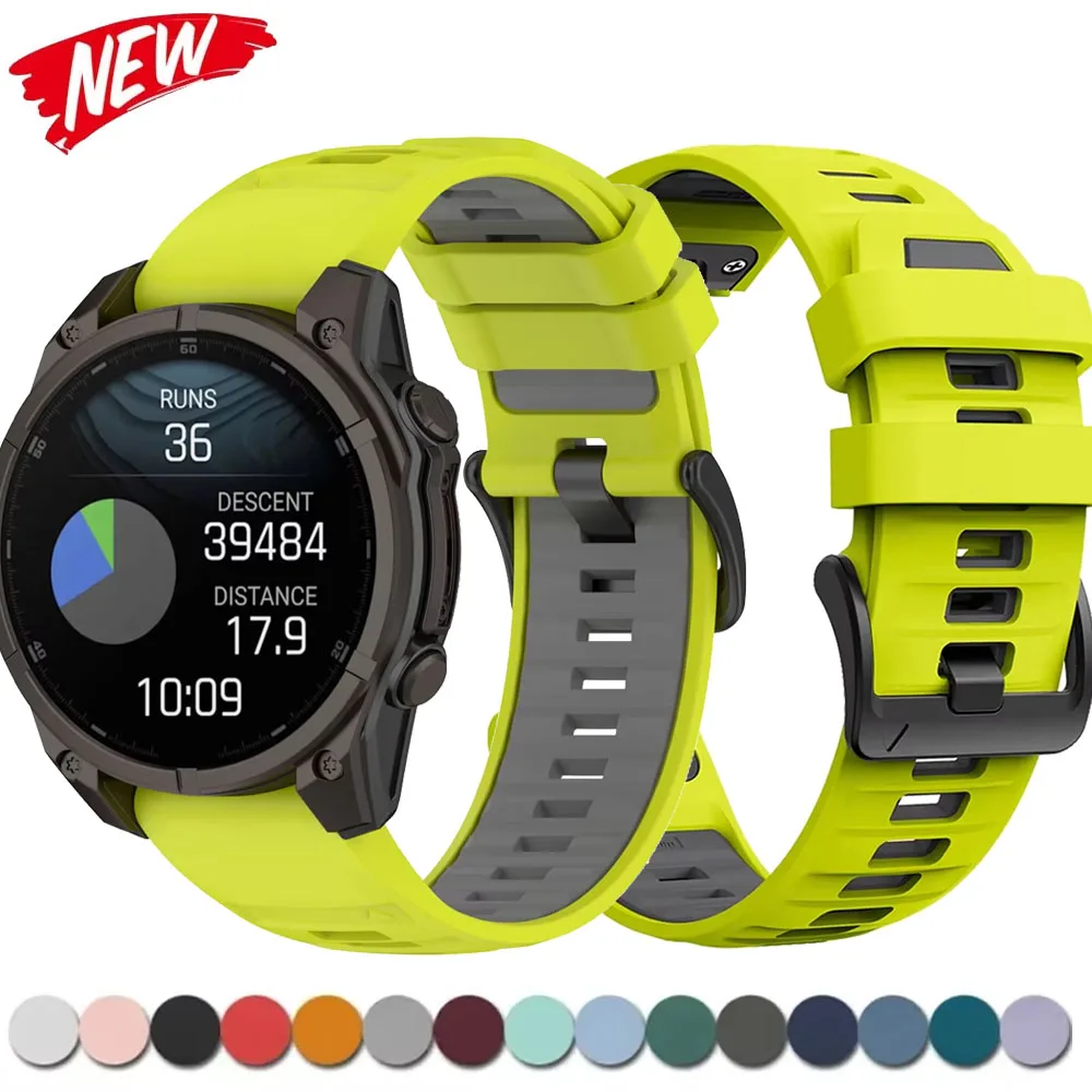 für Fenix8 Uhrenarmband für Garmin Fenix 8 47 mm 51 mm E 7 7X 6 6X 5 5X/Epix Pro/Enduro 3 QuickFit 22 mm 26 mm Silikonarmband