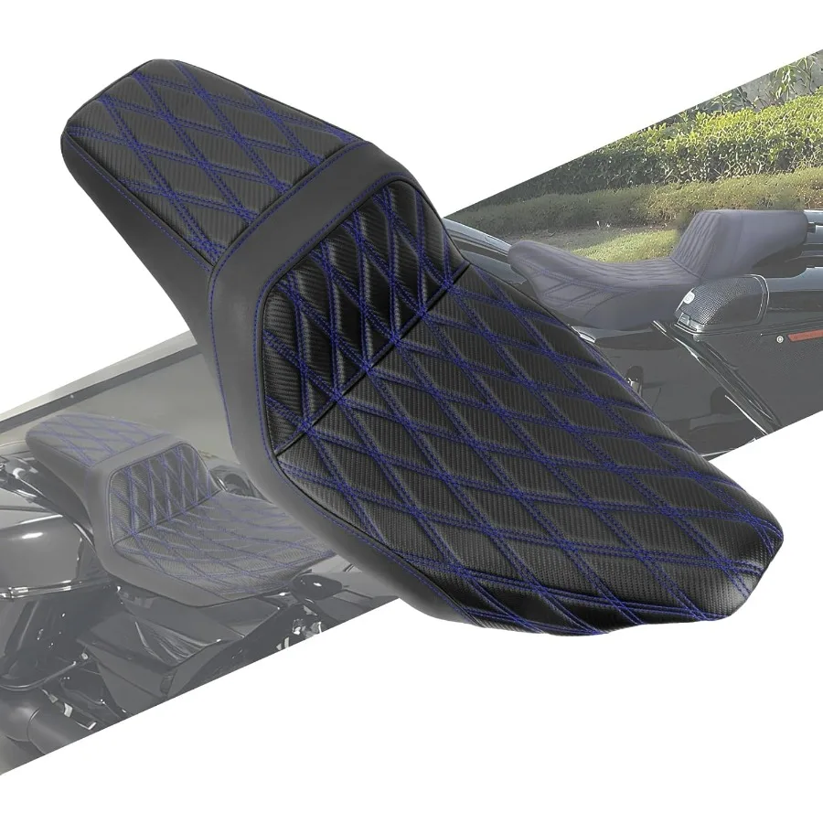 

Цельное двухместное сиденье для водителя и пассажира, подходит для Harley Touring Street Glide FLHX Road Glide FLTRX Street Glide Ultra FLHXU CV